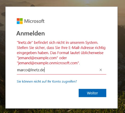 Office 365 Anmeldung Admin Center Screenshot 1
