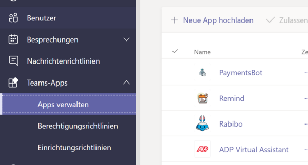 Apps verwalten