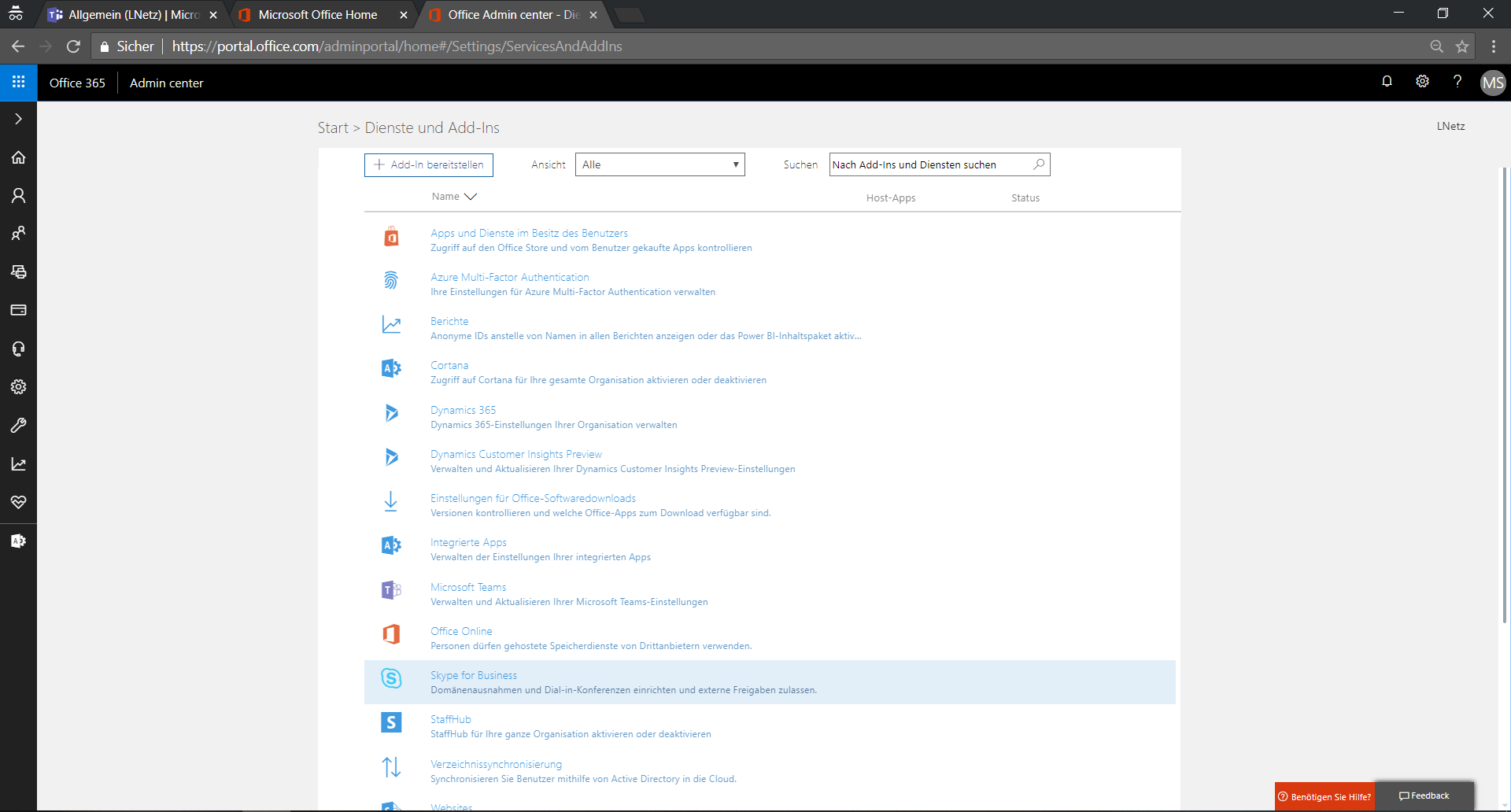 Office 365 Admin Center Screenshot 3