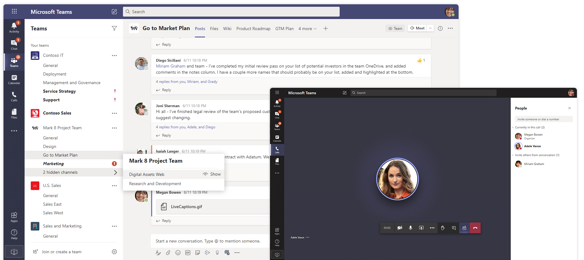 Microsoft Teams Webansicht 