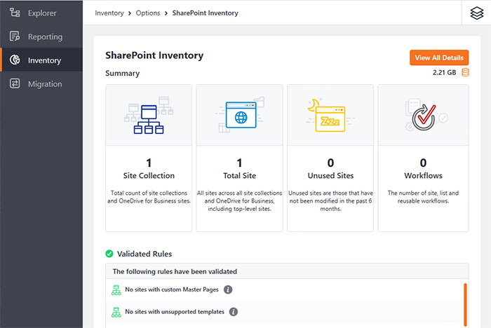 Sharegate File Inventory Screenshot 2